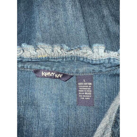 Krazy kat women's blue jean jacket - Picture 6 of 6